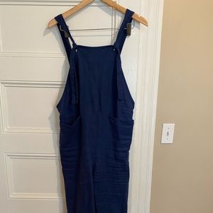 Beaton Linen indigo overalls